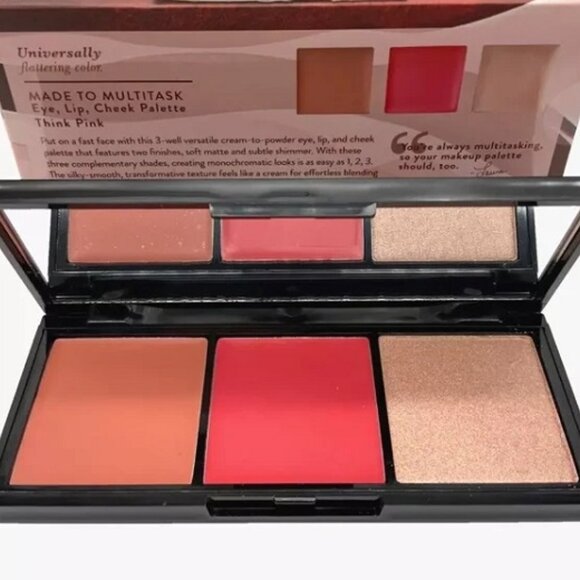 LAURA GELLER Made To Multitask Eye, Lip, Cheek Face Palette COLOR: THINK PINK - Picture 2 of 5